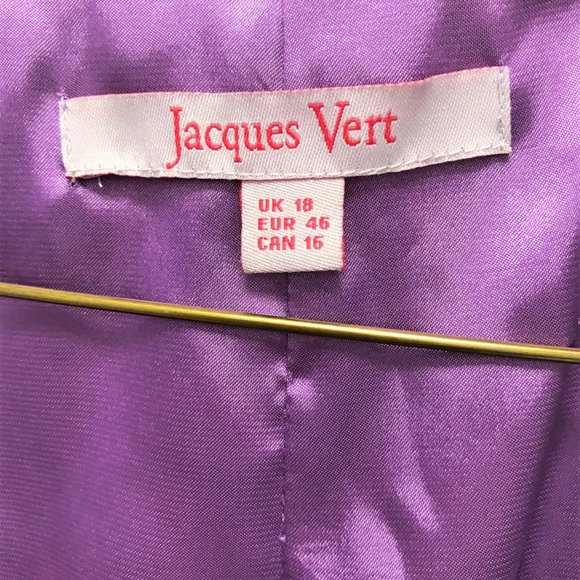 Jacques Vert Purple Dress Size 16 Machine Washable - Picture 4 of 8